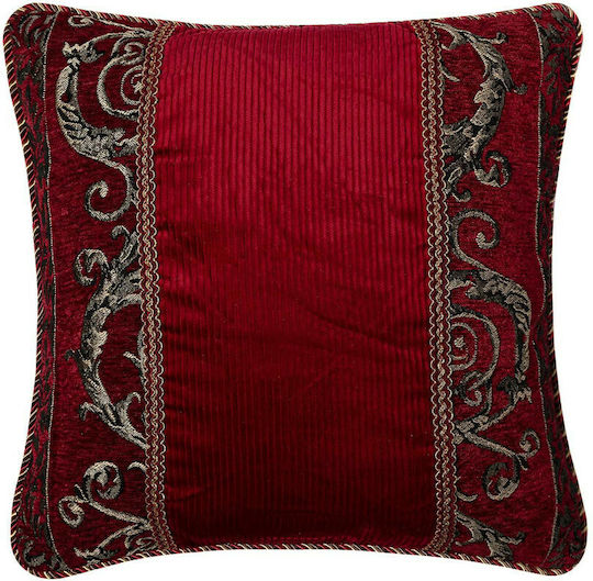 Silk Fashion Silk Fashion Dekorativer Kissenbezug Trasse 7 Burgundisch 45x45cm