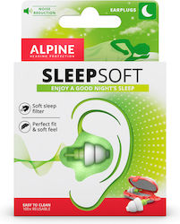 Alpine Sleep Soft Earplugs Green 2pcs 111.21.155