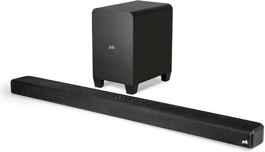 Polk Audio Signa S4 Soundbar 3.1.2 Bluetooth και HDMI 160W με Ασύρματο Subwoofer και Τηλεχειριστήριο Μαύρο