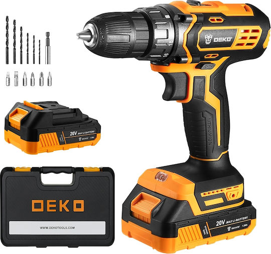 Deko DKCD20XL01-10S3 Brushless Battery Drill Driver 20V 2x2Ah