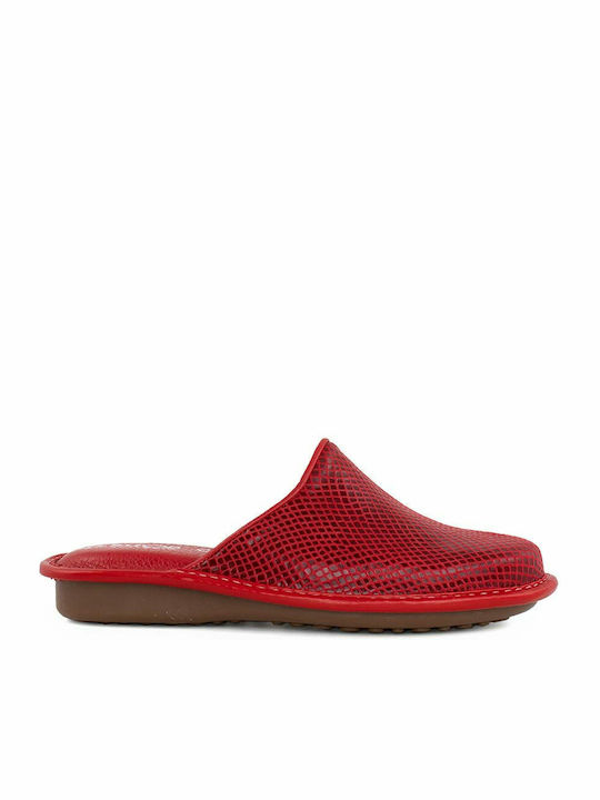 Castor Anatomic Anatomische Lederne Hausschuhe Rote