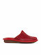Anatomical Leather Women's Slippers Red