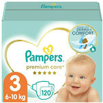 Pampers Premium Care Πάνες με Αυτοκόλλητο No. 3 για 6-10kg 120τμχ
