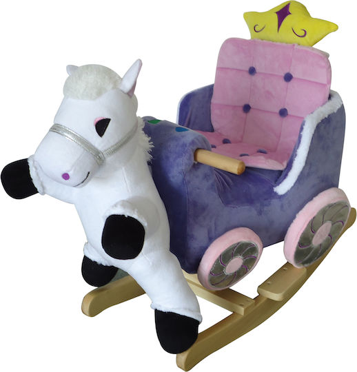 Avra Toys Princess Κουνιστό Παιχνίδι Άμαξα για 12+ μηνών με Ήχους Μωβ