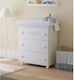 Teo Baby Dresser with 3 Drawers White 76x45x90cm