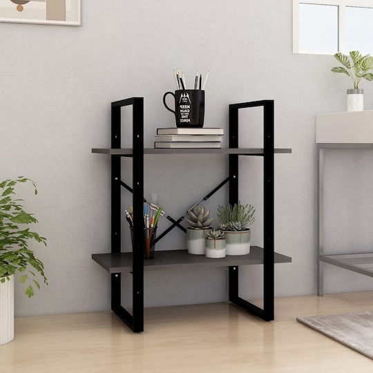 Bibliothek Grau - Schwarz 60x30x70cm