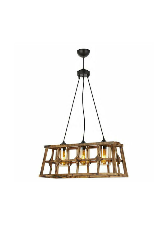 Parla Pendant Light Three-Light for Socket E27 Brown