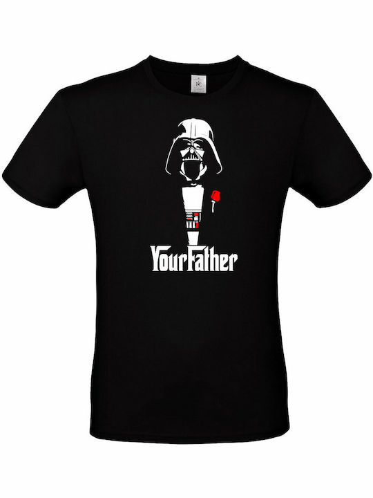Pegasus Darth Vader Godfather T-shirt Star Wars Black Cotton
