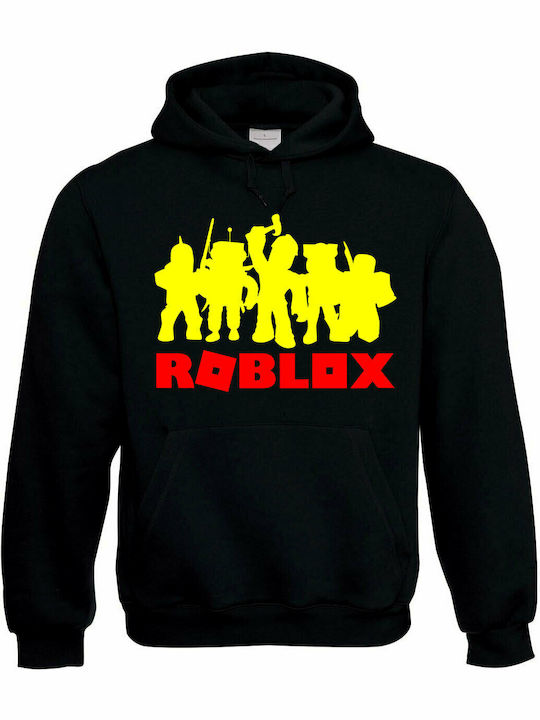 Roblox Figures 02 Φούτερ με Κουκούλα σε Μαύρο χρώμα