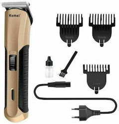 Kemei Rechargeable Hair Clipper Gold ΚΜ-528