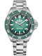 Edox Skydiver Neptunian Ανδρικό Ρολόι 44mm Αυτόματο με Ασημί Μεταλλικό Μπρασελέ