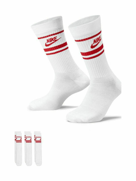 Nike Everyday Essential Αθλητικές Κάλτσες Λευκές 3 Ζεύγη