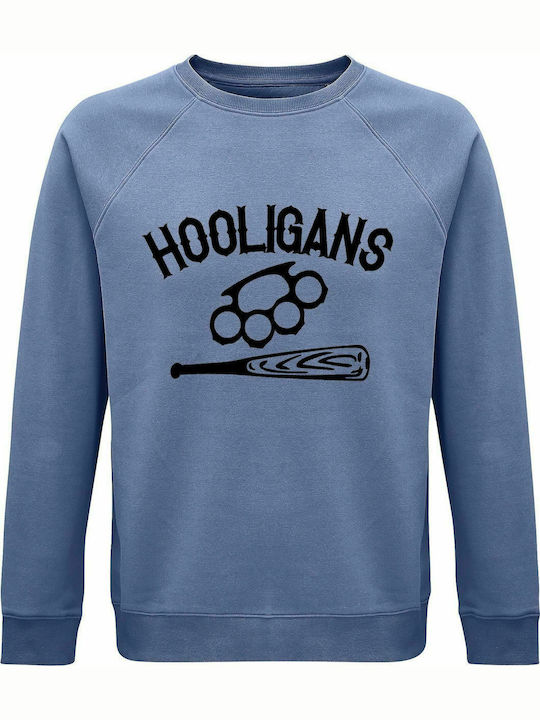 Sweatshirt Unisex, Organic " HOOLIGANS ", Blue