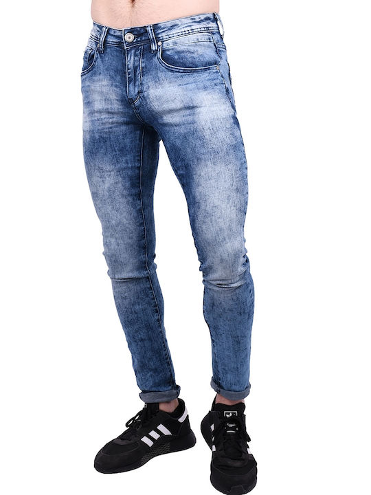 Men's Bleached Denim Trousers Blue Jean