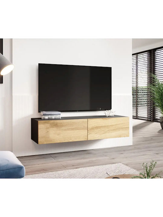 Телевизионно Мебелче Vigo Black / Wotan Oak Д14...
