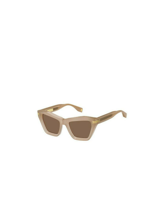 Marc Jacobs Women's Sunglasses with Beige Acetate Frame and Brown Lenses MJ1001/S 733/70