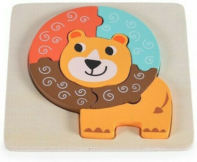 Wooden Kids Puzzle Lion for 1.5++ Years 6pcs Moni