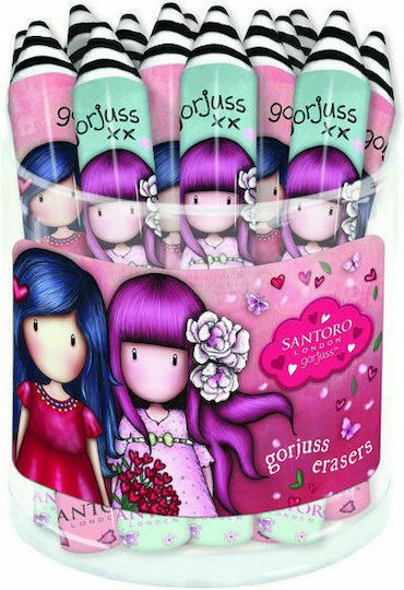 Santoro Eraser Set for Pencil and Pen Cherry Blossom & Love Grows 798GJ05 (Μiscellaneous Designs/Colors) 1pcs