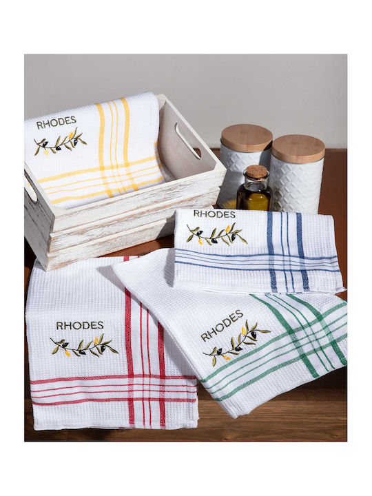 Silk Fashion Rhodes Tea Towel from 100% Cotton ...