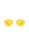 Pesaro Ochelari de soare cu Pastel Yellow Din metal Rame și Galben Lentilă 01-3069-9