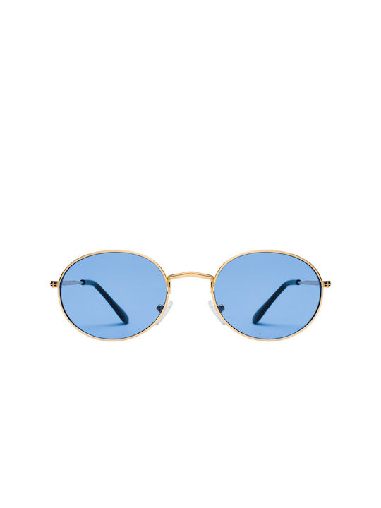 Pesaro Sunglasses with Light Blue Metal Frame and Light Blue Lens 01-3069-3