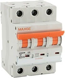 Maxge Automatic Circuit Breaker 25A Triple-pole AC 03.018.0404