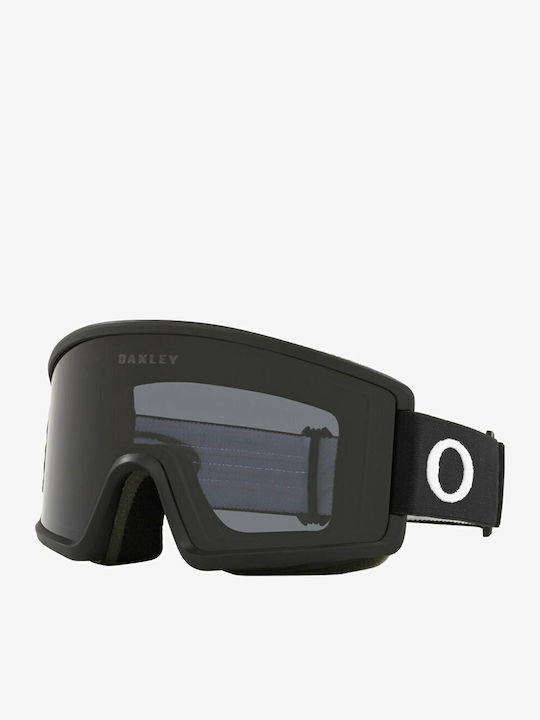 Target Line M Snow Μάσκα Σκι & Snowboard Ενηλίκων Μαύρη με Φακό Φιμέ Μαύρο