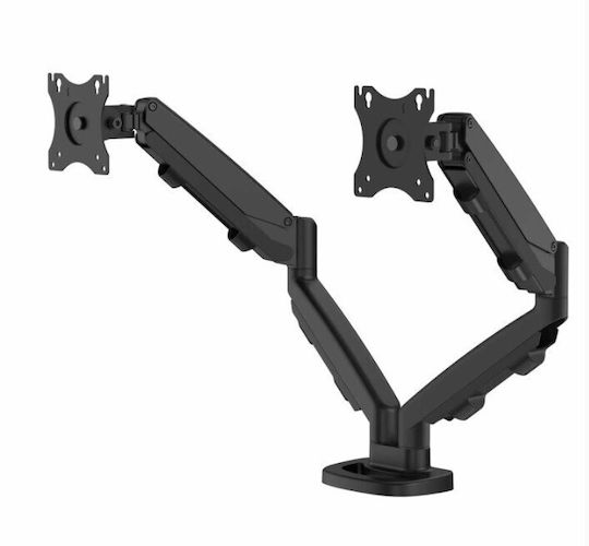 Fellowes Eppa Stand Desk Mounted for 2 Monitors up to 30" with Arm