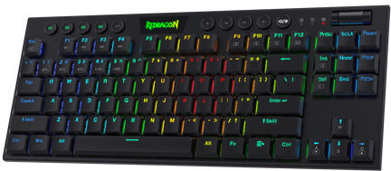 Redragon K621 Horus Gaming Μηχανικό Πληκτρολόγιο Tenkeyless με Custom Red διακόπτες και RGB φωτισμό (Αγγλικό US)