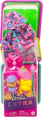 Barbie Pet & Fashion Pack Clothes for Dolls Extra Lamb Zipper Hoodie & Hair Accessories for 3++ Years