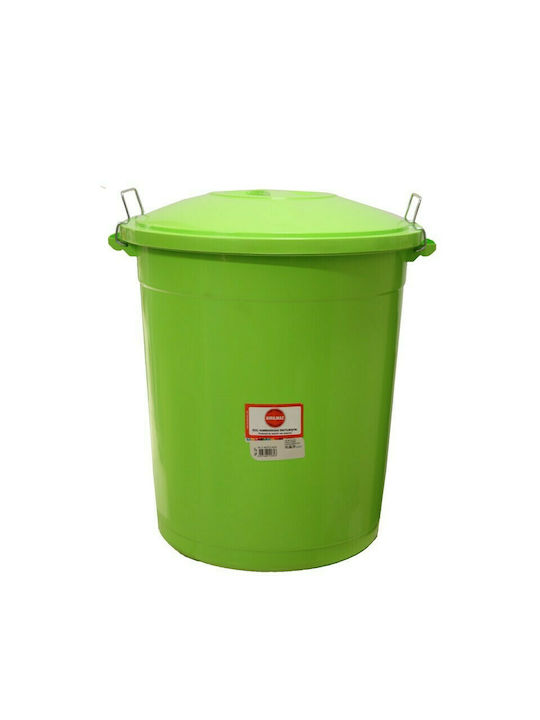 Homeplus Κάδος Απορριμμάτων Πλαστικός Πράσινος 50lt