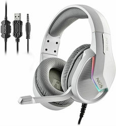 NGS GHX-515 Over Ear Gaming Headset με σύνδεση 3.5mm / USB Γκρι