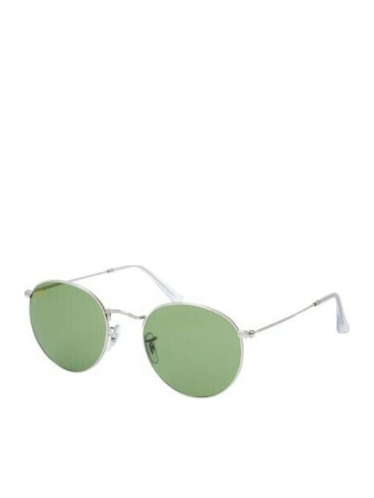 Ray Ban Round Metal Unisex Sunglasses with Silv...