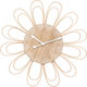 Atmosphera Flower Silent Wall Clock Wooden Coffee Ø58cm