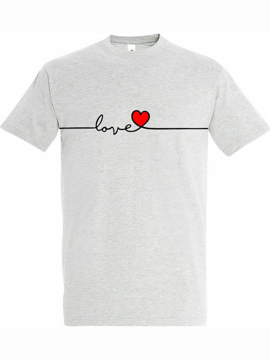 T-shirt Unisex " LOVE DESIGN ", Ash