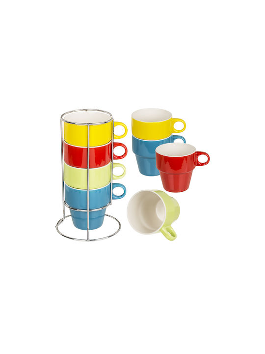 Out of the Blue Porcelain Cup Multicolour 4pcs