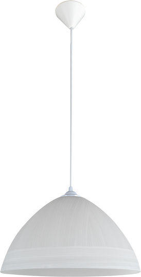 ARlight Hängelampe Weiß Glocke mit Fassung E27 26x26x103cm.