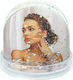 ZEP Globe Glitter Rama Foto Din Plastic Cu Ramă Transparentă
