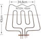 92020919000 Upper Replacement Heating Element Oven Compatible with Eskimo / Izola 43x34.8cm