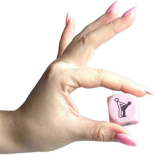 Secretplay Kamasutra Dice Pictograms 6 Postures 25mm Ερωτικό Παιχνίδι Ζαριών Pink