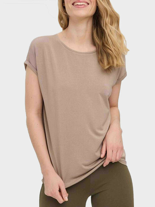 Vero Moda Γυναικείο T-shirt Μπεζ
