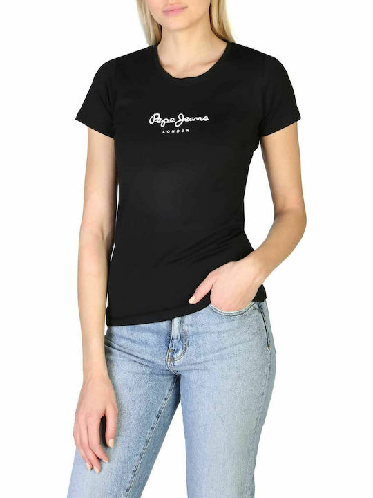 Pepe Jeans New Virgina Γυναικείο T-shirt Μαύρο