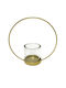 JK Home Decoration Hoop Candle Holder Metal Gold 22x8x22cm 1pcs