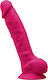 SilexD Dual Density Model 1 Glass Dildo with Balls and Suction Cup Pink 20cm