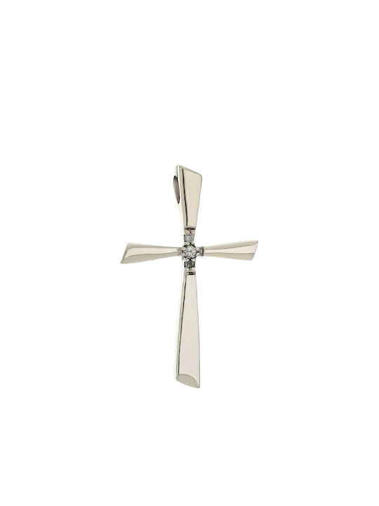 Q-Jewellery Women's White Gold Cross 14K