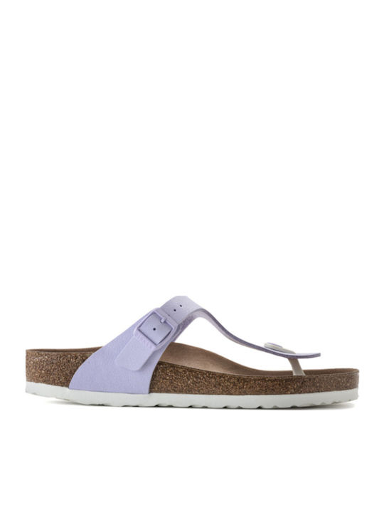 Gizeh Vegan Birko-Flor Nubuck Дамски Анатомични Сандали Лилав Мъгла Нормална Кройка