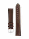Hirsch Boston Long Δερμάτινο Λουράκι Καφέ 22mm