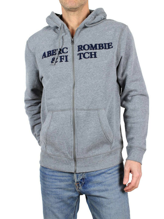 Abercrombie & Fitch Gray Hooded Cardigan