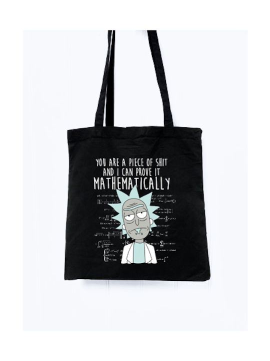Ricky and Morty τσάντα για ψώνια σε χρώμα μαύρο