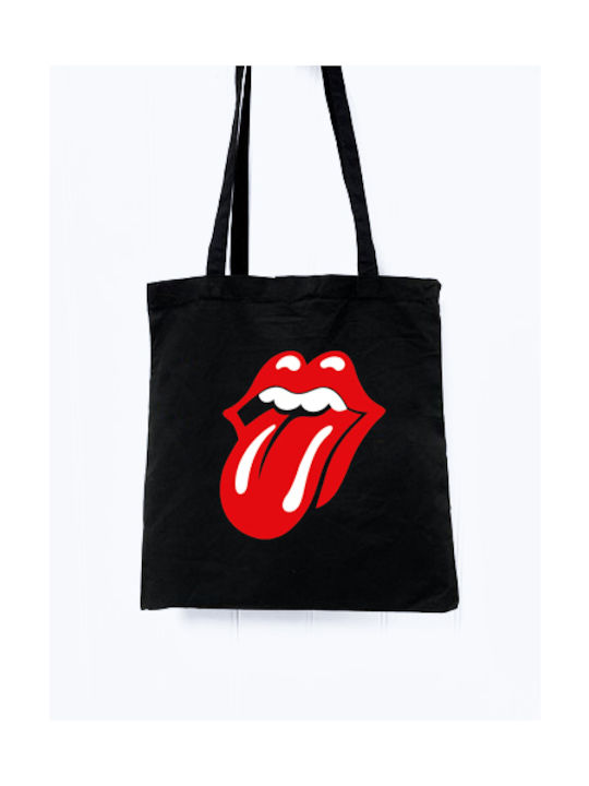 Rolling Stones τσάντα για ψώνια σε χρώμα μαύρο